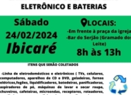 Coleta de lixo eletrônico e baterias é concluída com sucesso em Ibicaré