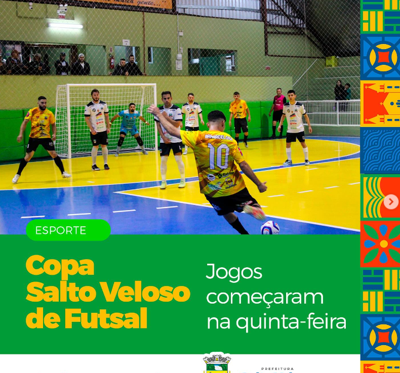 44 equipes seguem na disputa da Copa Salto Veloso de futsal