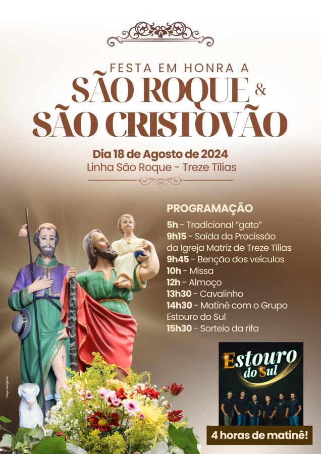 Linha São Roque  realiza tradicional festa em honra a São Roque e São Cristóvão