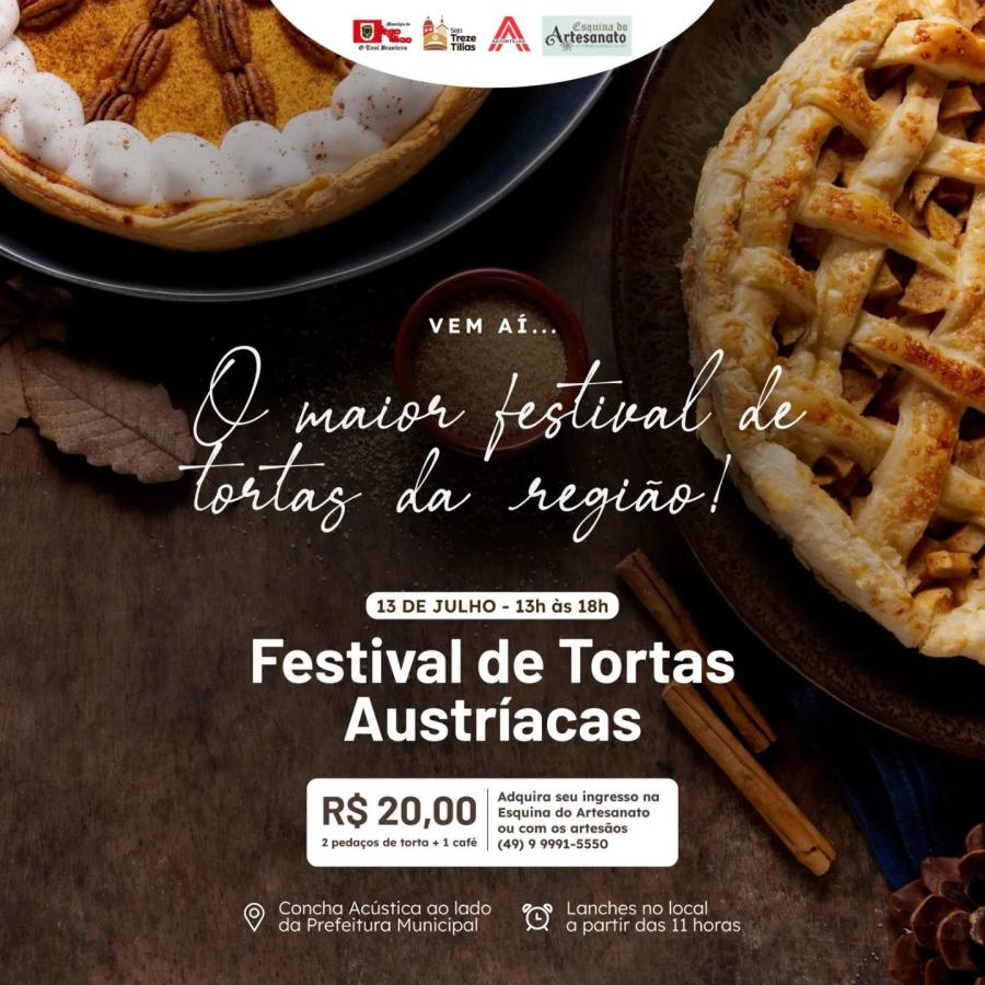 Esquina do Artesanato de Treze Tílias anuncia o tradicional Festival de Tortas Austríacas 2024