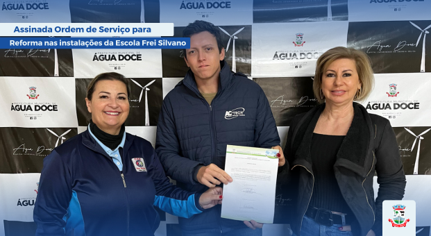 Administração Municipal de Água Doce assina ordem de serviço para revitalização do Centro Educacional Frei Silvano